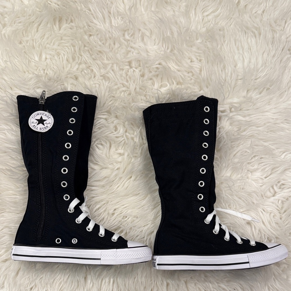 NWOT Converse Black High Canvas Lace-Up Boots ,size 13 girl